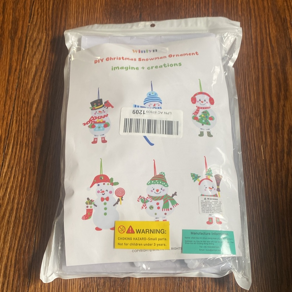 DIY Christmas snowman ornmanets - Picture 3 of 3